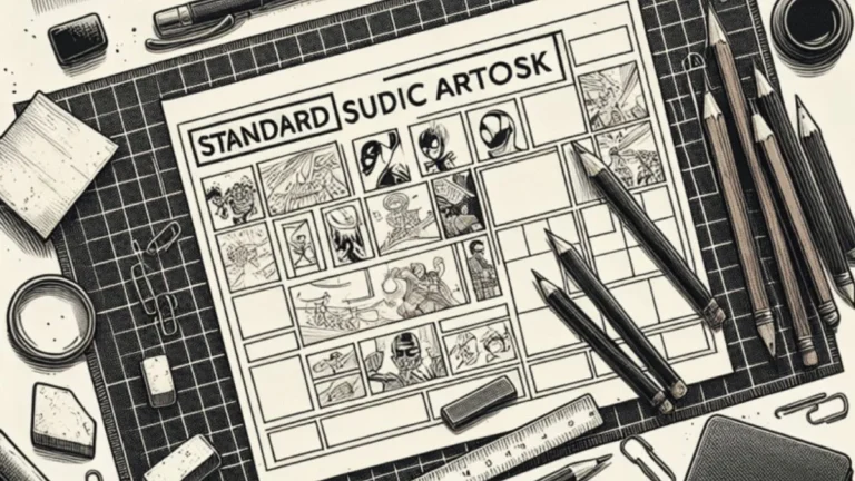 What is the paper size that comic book artist drawn