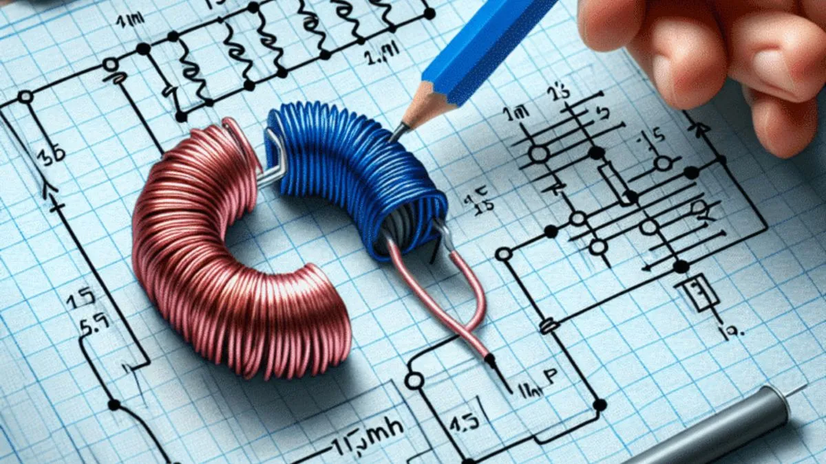 What is the potential drop across the 15mh inductor