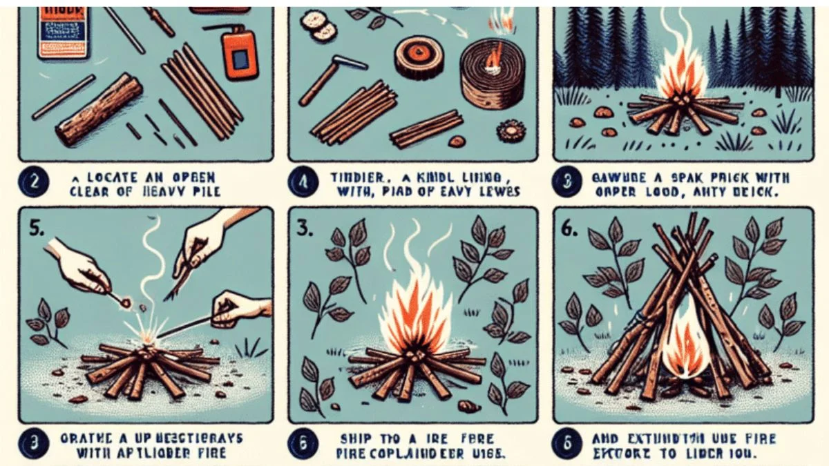 What is the proper way to start a fire